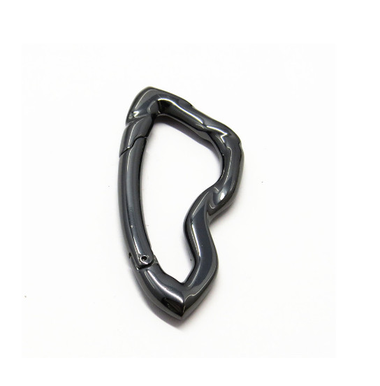 Shiny Black Zinc Alloy Spring Snap Hook Carabiner