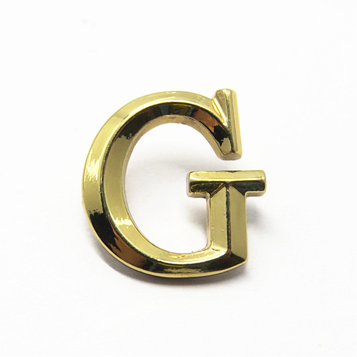 Free Sample Factory Price Custom Handbag Metal Letter G Logo Plate