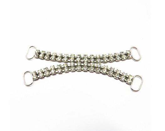 New Fashion White Rhinestone Shoe Decoration Metal Chain For Sandal