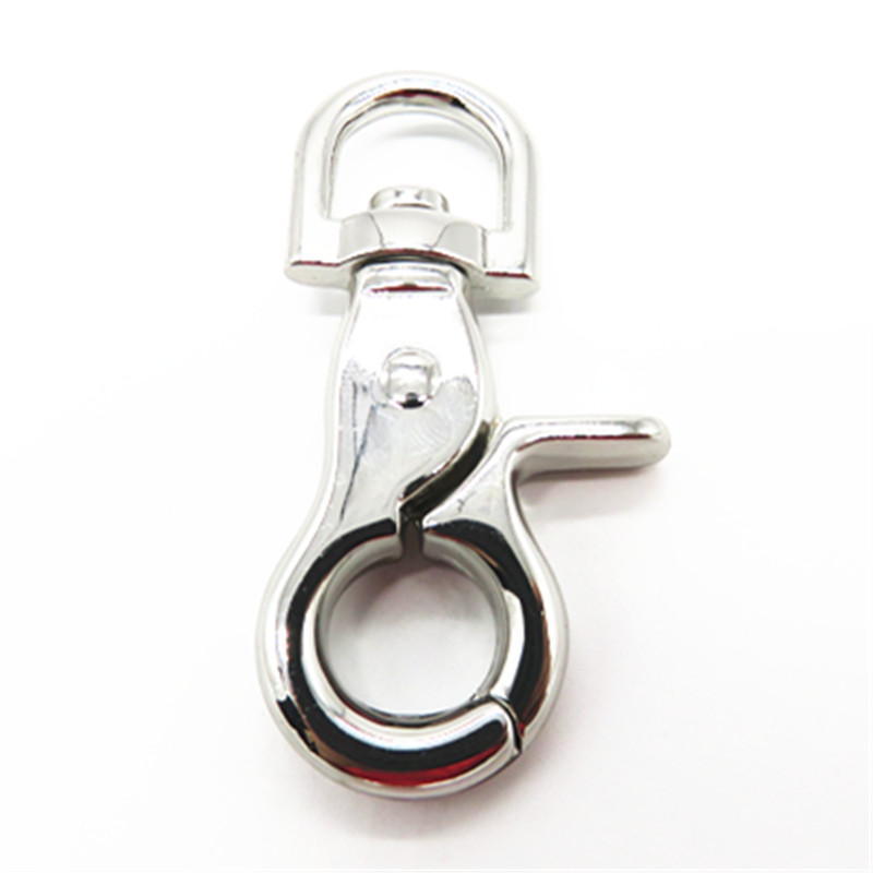 3/4 Inch Shiny Silver Metal Snap Hook For Handbag